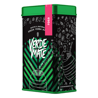 Yerbera – Tin can + Verde Mate Green Rosa 0.5kg 