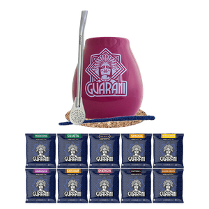 Yerba Mate Set 10x50g Calabash + Bombilla