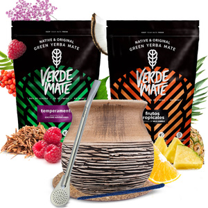 Yerba Mate Set Verde Mate 2x500g 1kg Calabash + Bombilla