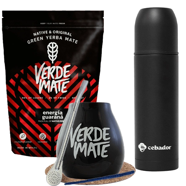 STARTER KIT PER YERBA MATE BOMBILLA MATERO 500g