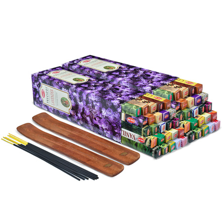 2x HEM Incense Sticks mix + 2x Wooden Stand