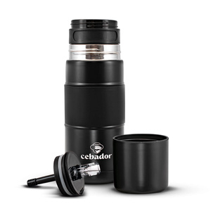 Yerbomos X ALL IN ONE - 450ml - Mate cup, thermos and bombilla in one (black)