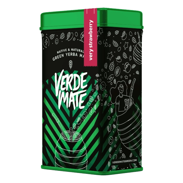 Yerbera – Tin can + Verde Mate Green Very Strawberry 0.5kg 