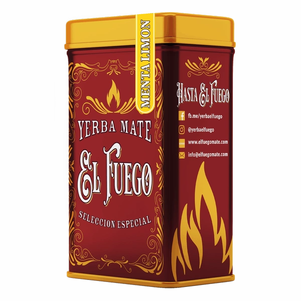 Yerbera – Tin can +  El Fuego Menta Limon 0.5kg 