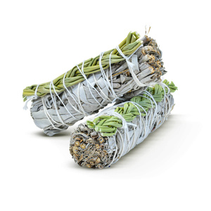 White Sage with Sweet Grass Braid – Incense 20-30g (bundle)