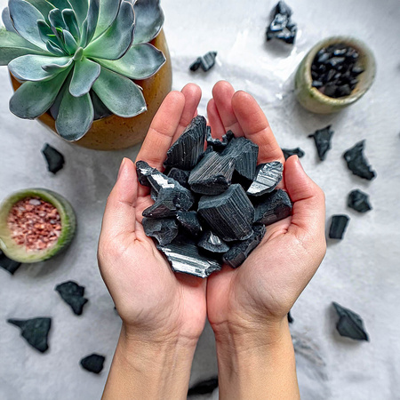 Black tourmaline (raw stone) 1 pc.