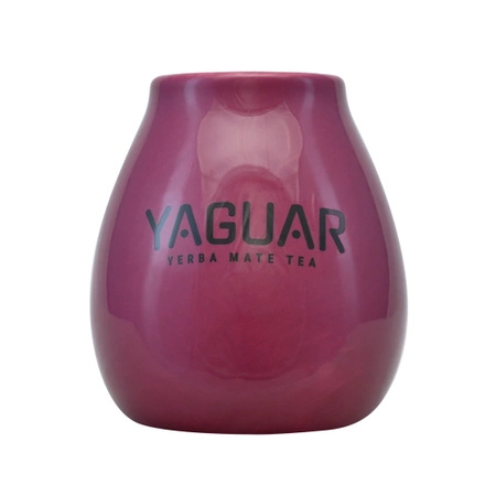 Ceramic Calabash with Yaguar logo (purple) 350ml