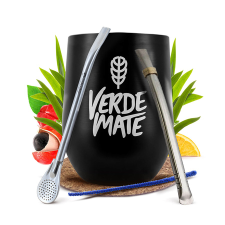 Yerba Mate Set: Thermal Mate Cup TermoLid + 2x Bombilla 