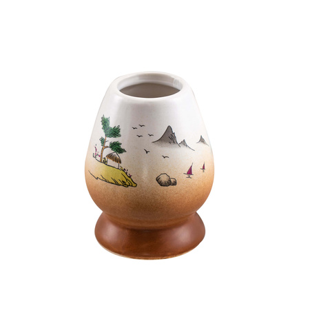 Kusenaoshi - Ceramic Chasen Holder - Sangaku