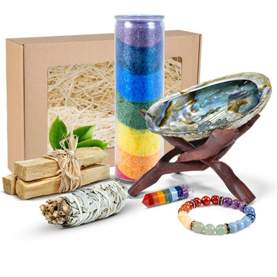 Gift set for rituals and working with chakras: incense + jewellery + accessories