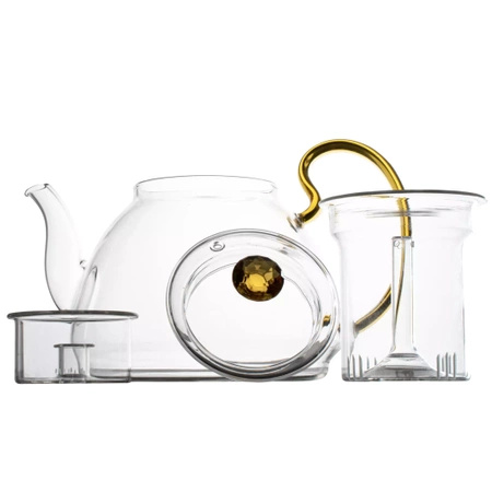 Glass teapot with brewer Diamante 1200ml