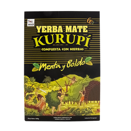 Yerba Mate Kurupi Menta Boldo 3x500g 1500g