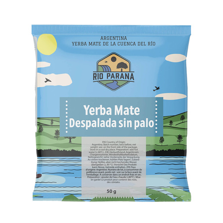 Yerba Mate Rio Parana Set FOR TWO Calabash Bombilla