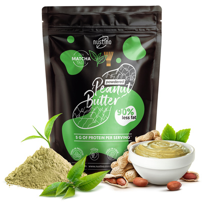 Nustino – Powdered Peanut Butter – Matcha (no sugar added) 400g