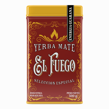 Yerbera – Tin can + El Fuego Energia Guarana 0.5kg 