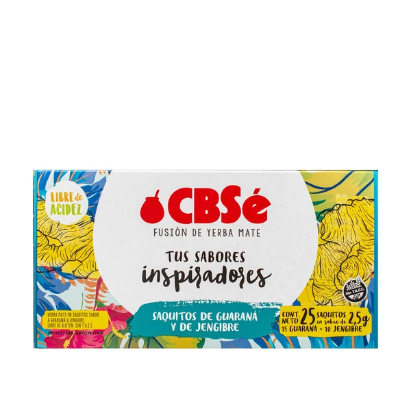 CBSé Fusión de Yerba Mate Tus Sabores Inspiradores 25x2.5 g