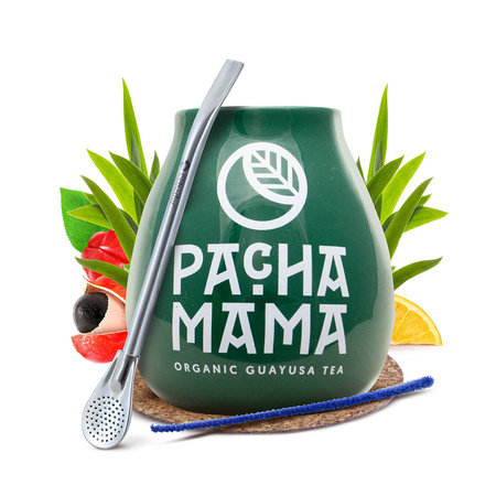 Set Gourd + Bombilla 19cm Yerba Mate Guayusa