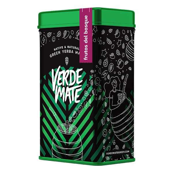 Yerbera – Tin can + Verde Mate Frutos del Bosque 0.5kg 