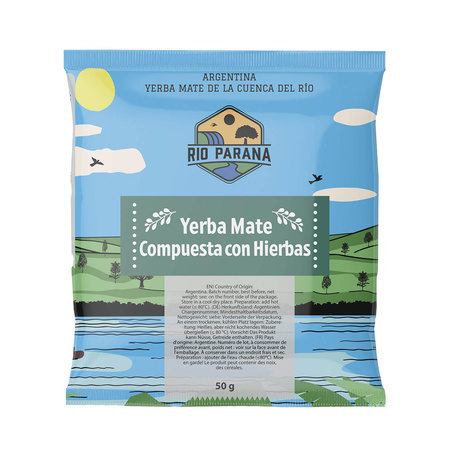 Yerba Mate Rio Parana Set FOR TWO Calabash Bombilla