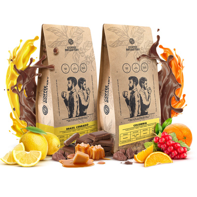 Set of Coffee Broastery Colombia Medellin + Brazil Cerrado 2x1kg (2kg)