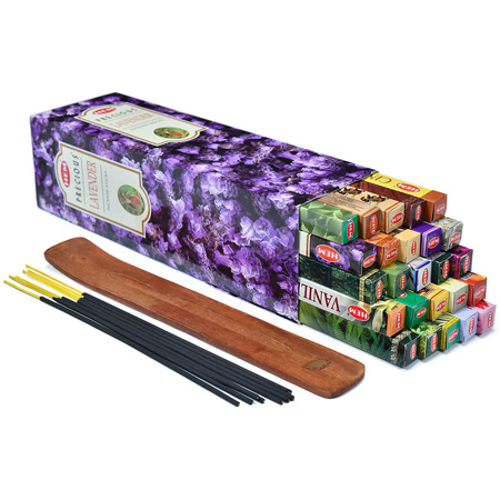 Set of incenses and incense holder