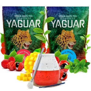 Yerba mate set Yaguar ceramic calabash bombilla