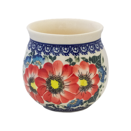 Traditional Polish Pottery - Ceramic Mate Cup - U1