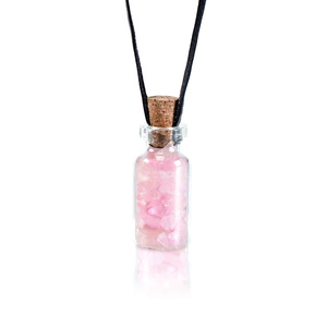 Bottle with stones – Rose Quartz