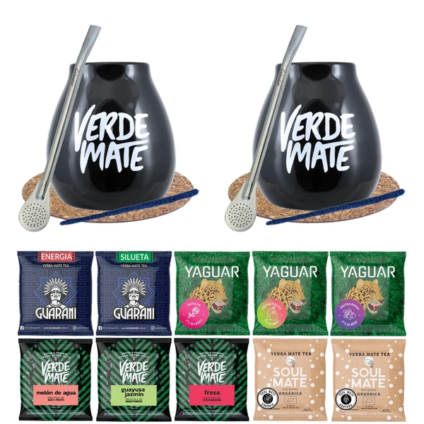 YERBA MATE ROSAMONTE KIT TEA MATE WOOD GOURD CUP STAINLESS STEEL BOMBILLA  GIFT !