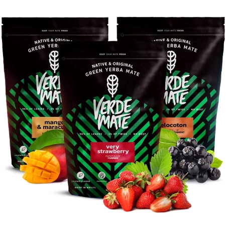 Yerba mate set Verde Mate Green fruity 3x500 1.5kg