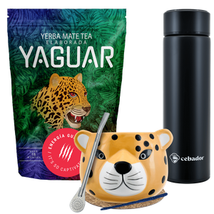 Yerba Mate Yaguar Energia 500g calabash thermos set