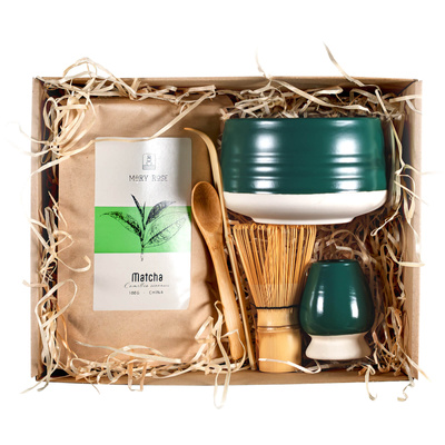 Matcha tea brewing gift set