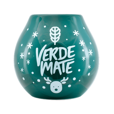 Ceramic Calabash with Verde Mate logo - Winter Time 350ml