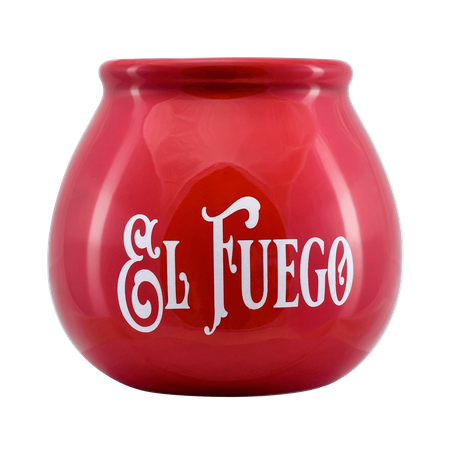 Ceramic Calabash with El Fuego logo (red) 300ml